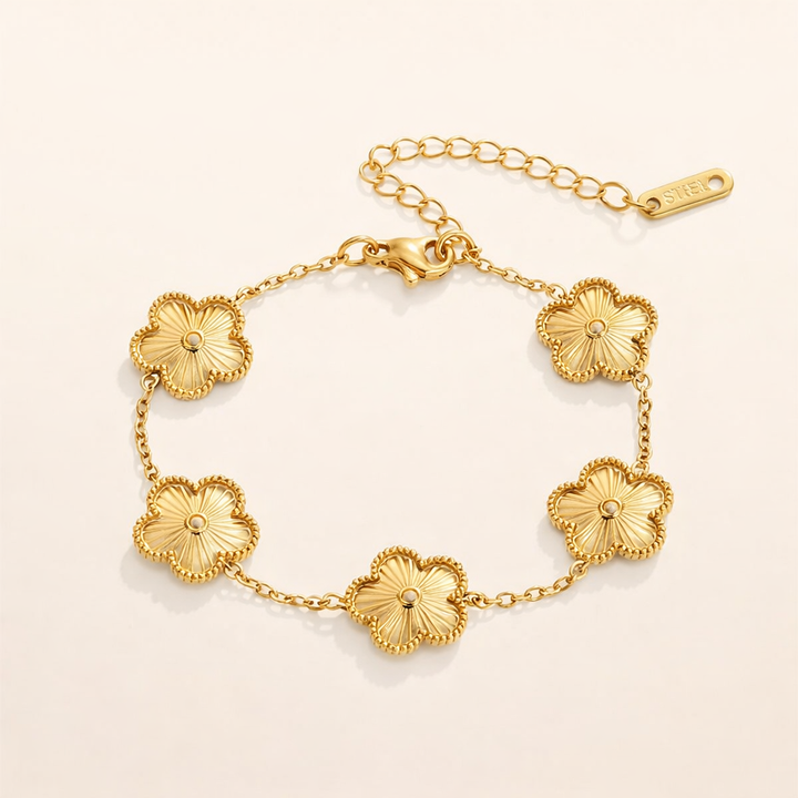 Gouden Klaver Armband