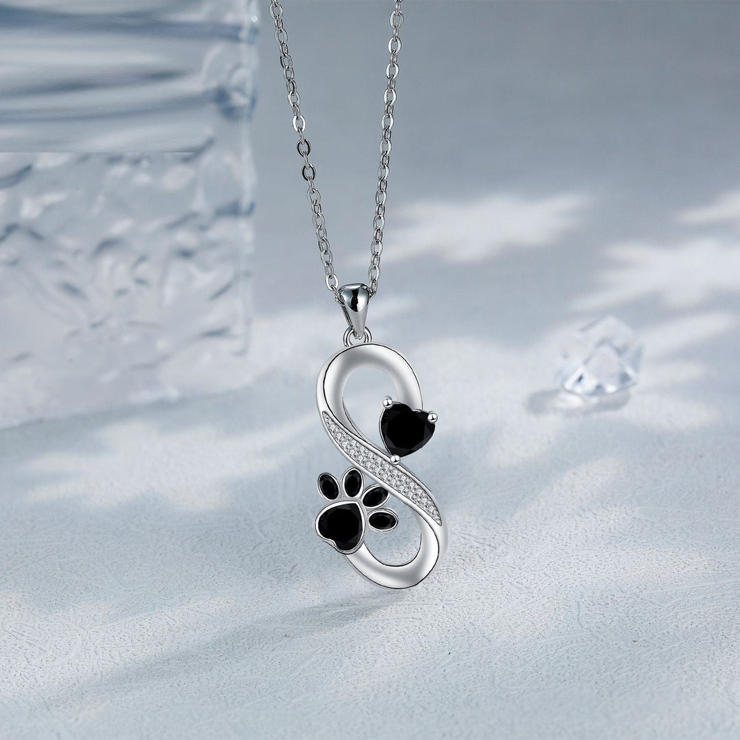 Oneindig Symbool Ketting Hartjes Pootafdruk