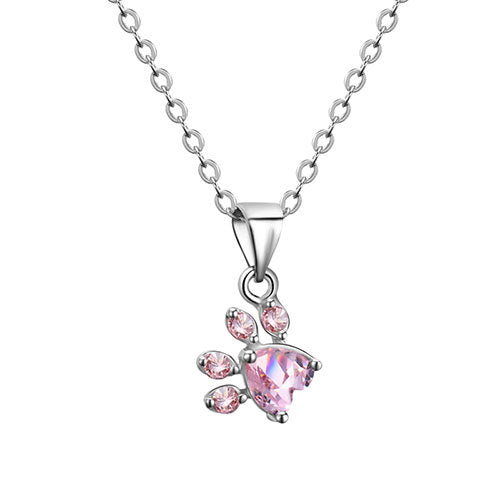 Roze Gouden Poot Sieraden Set – 4 Stukken met Zirkonia Hart (Ring, Ketting, Oorbellen, Armband)