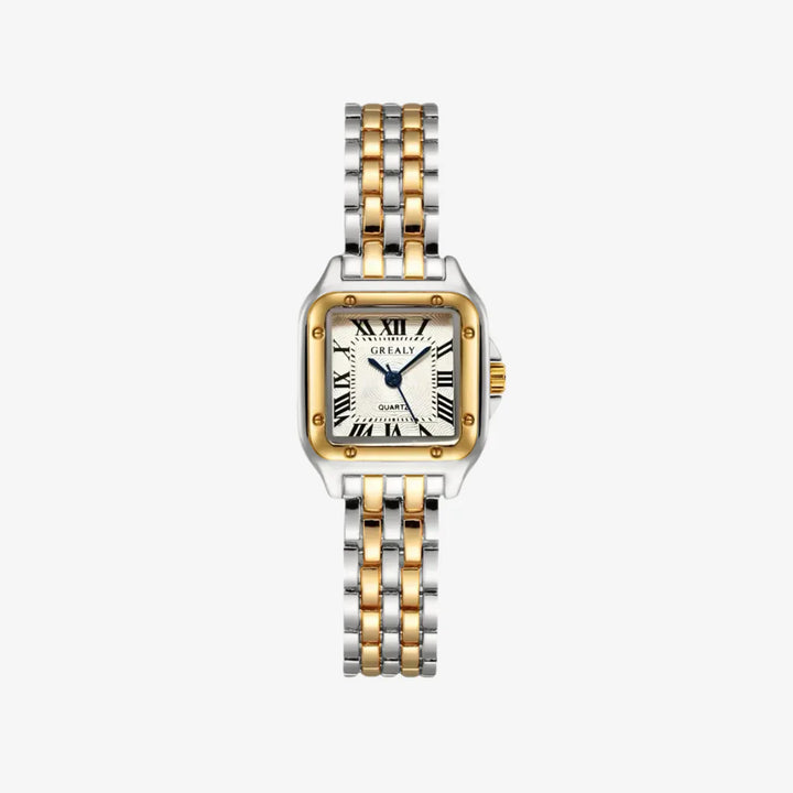 Elegante dagelijkse witgouden horloge