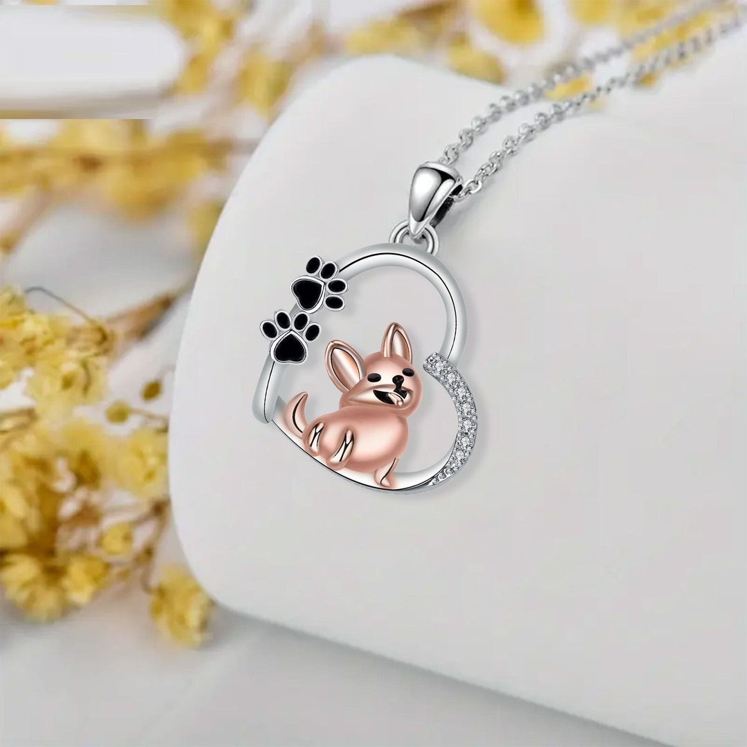 Schattige Hartvormige Hondenhanger Ketting