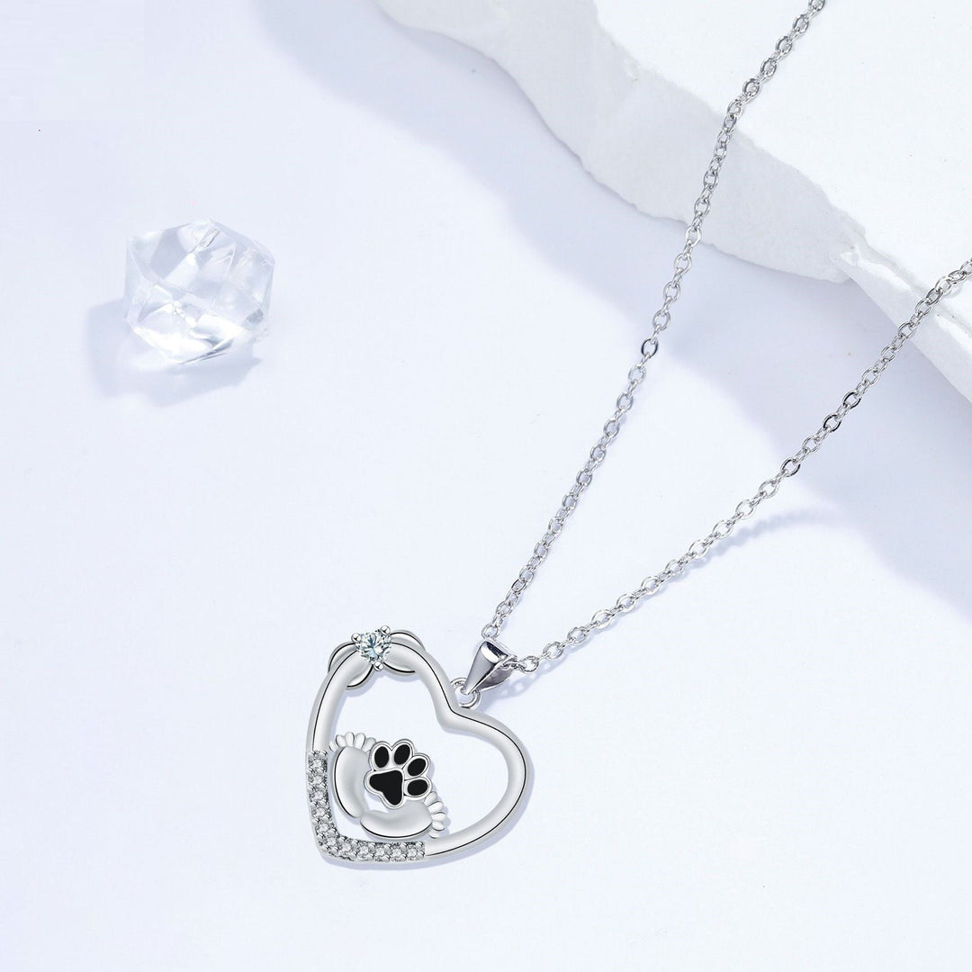 Little Feet Hondenpootafdruk Ketting en Zirkonia