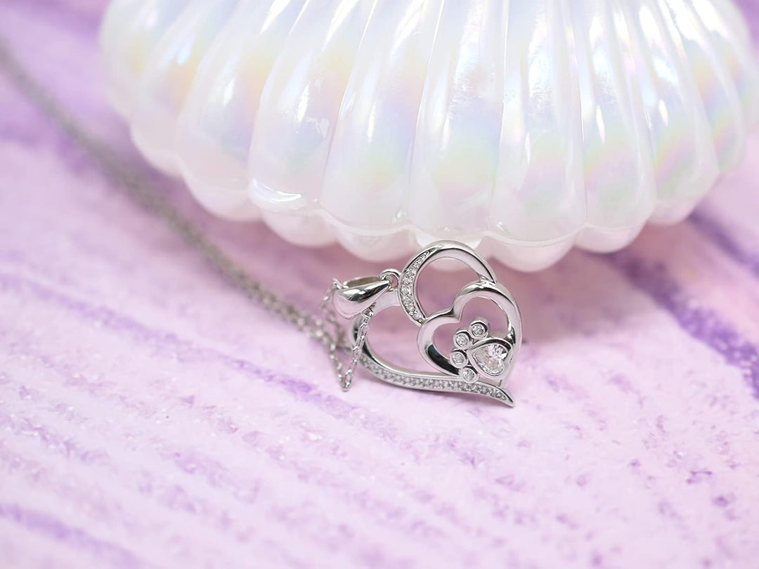 Sterling Zilveren Poot & Hart Ketting met Zirconia