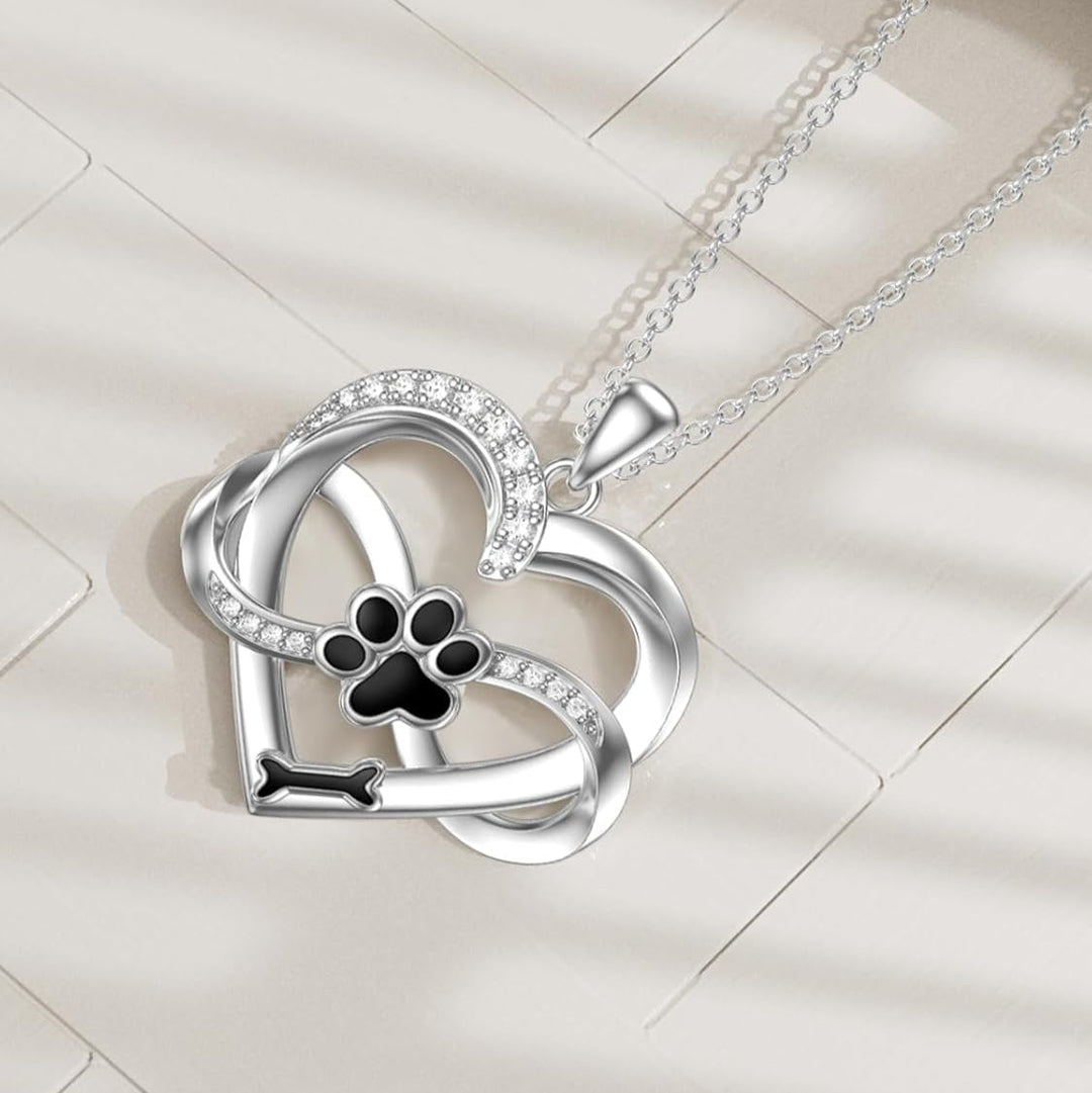 Infinity Hart & Poot Hanger in 925 Sterling Zilver met Zirconia