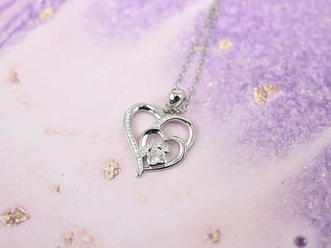 Sterling Zilveren Poot & Hart Ketting met Zirconia