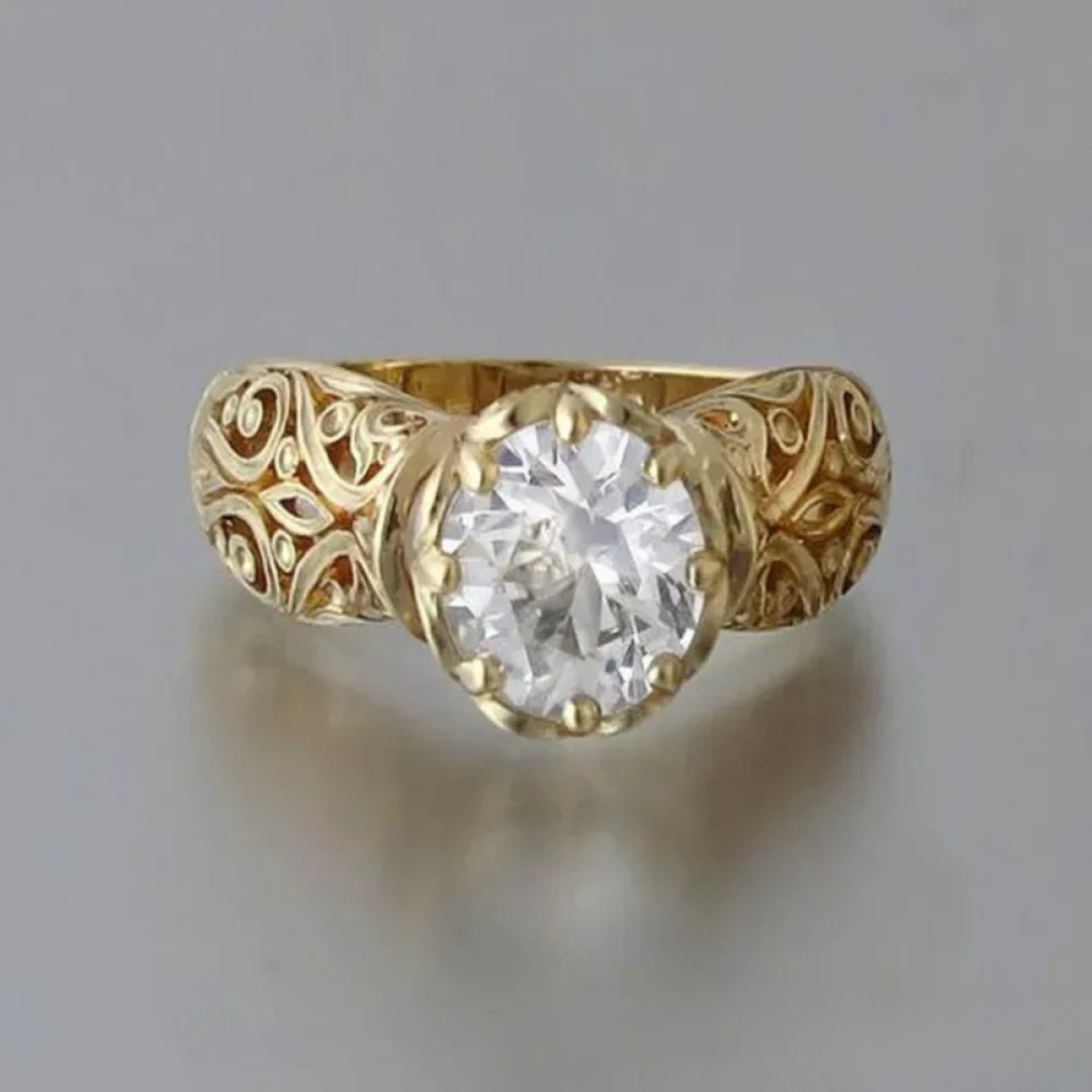 Minimalistische ring met witte zirkonia