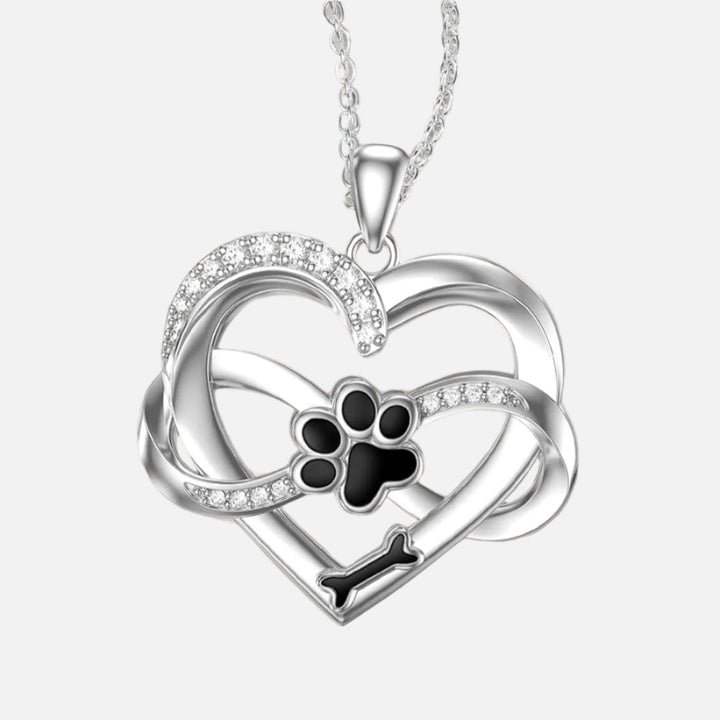 Infinity Hart & Poot Hanger in 925 Sterling Zilver met Zirconia