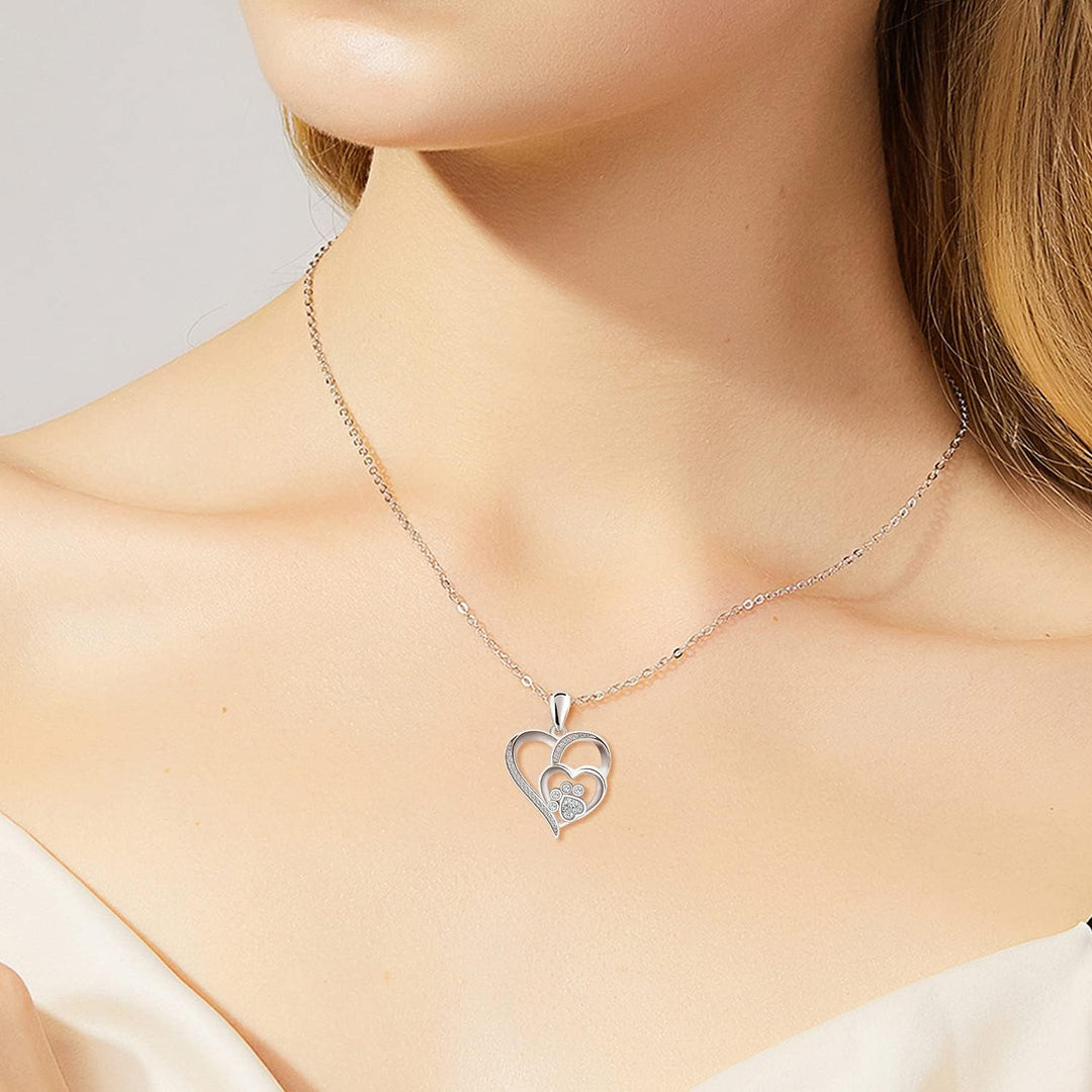 Sterling Zilveren Poot & Hart Ketting met Zirconia
