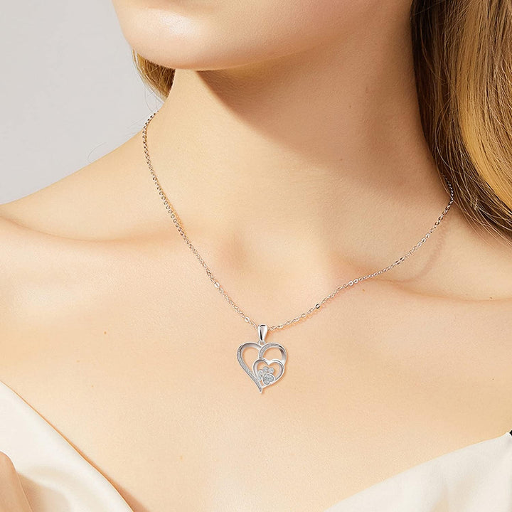 Sterling Zilveren Poot & Hart Ketting met Zirconia