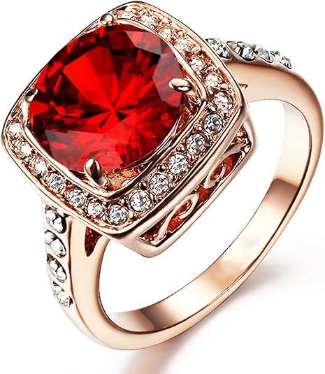 Elegante roségouden ring met zirkonia halo