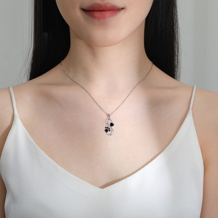 Oneindig Symbool Ketting Hartjes Pootafdruk