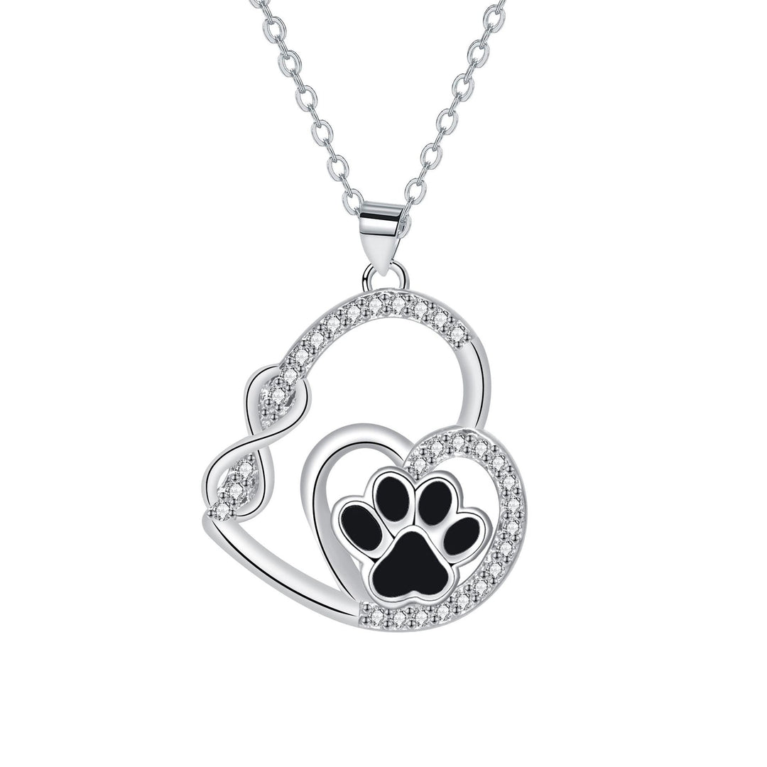 Oneindige Dubbele Liefde Pootafdruk Hanger Ketting