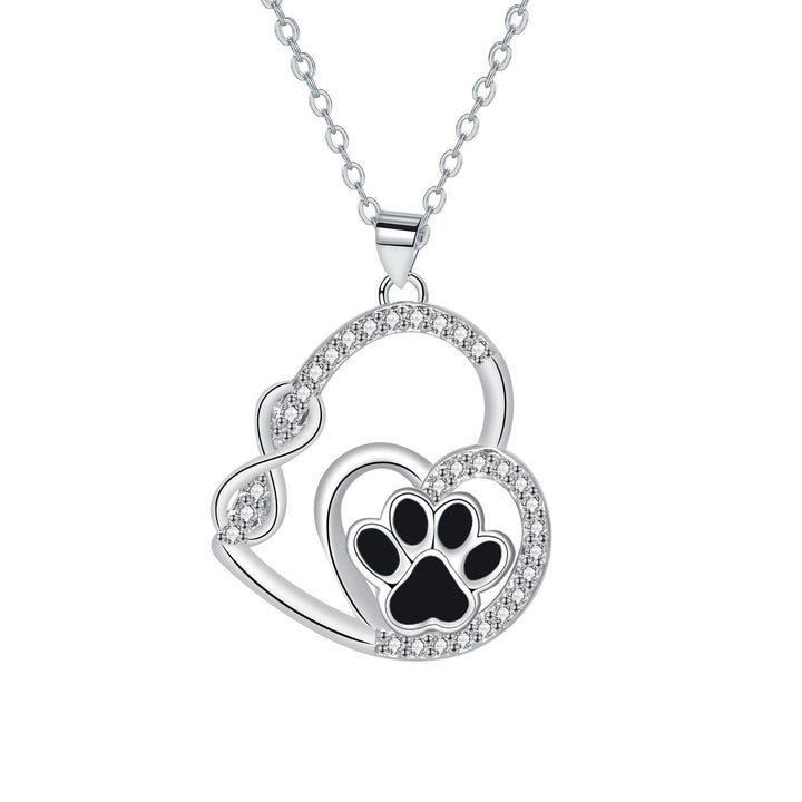 Oneindige Dubbele Liefde Pootafdruk Hanger Ketting