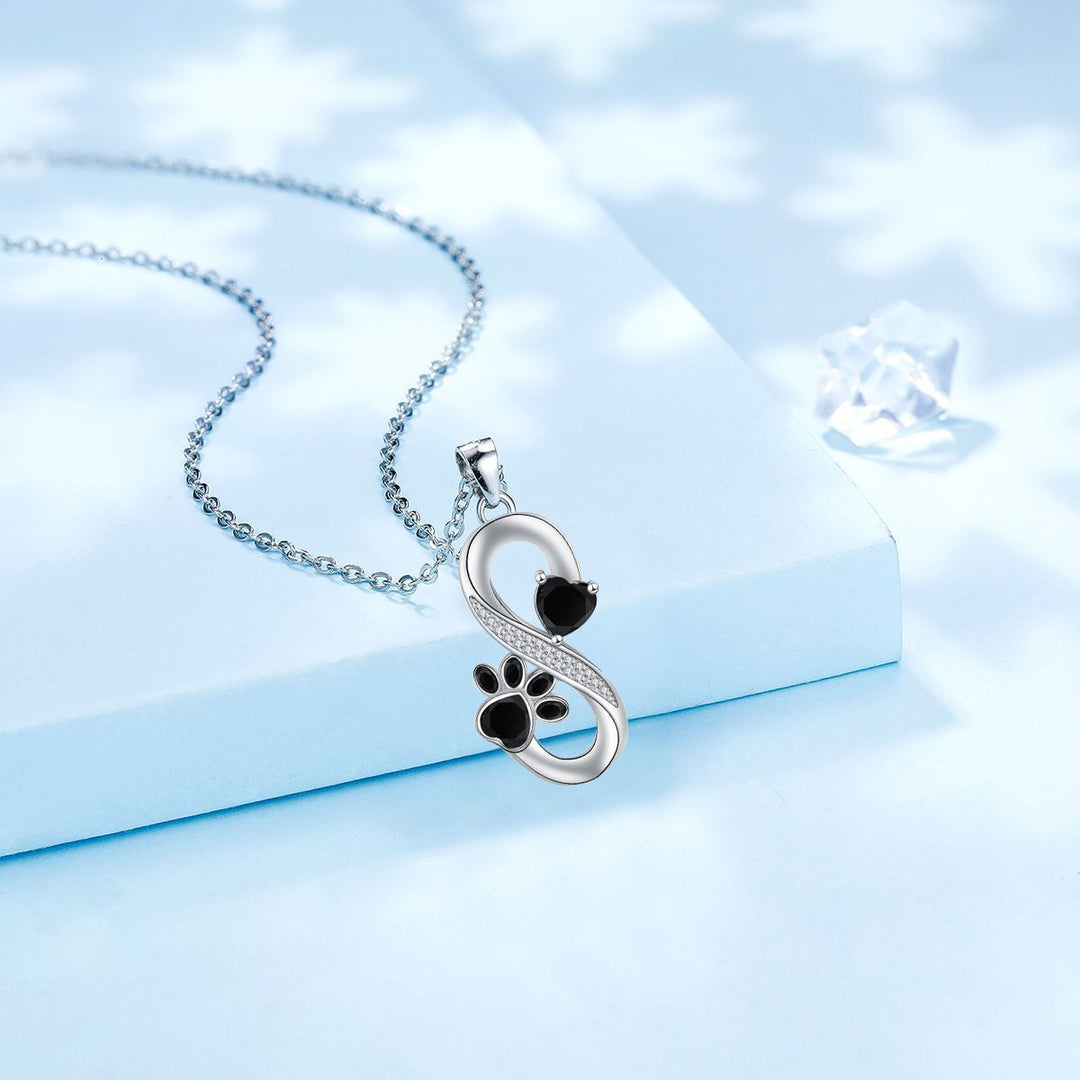 Oneindig Symbool Ketting Hartjes Pootafdruk