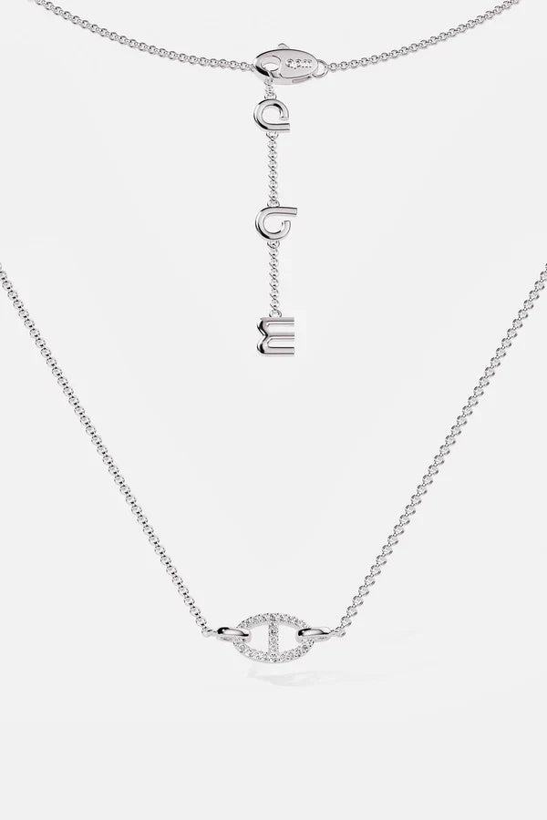 Zachte glans witgouden ketting met delicate schakel
