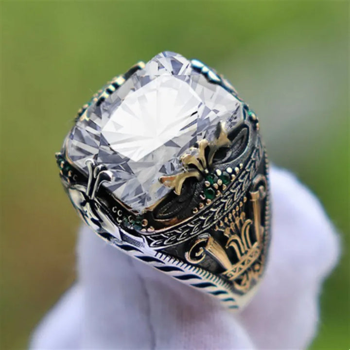 Elegante zilveren ring met filigrain ontwerp