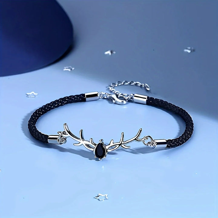 Hertengeweih Hart Armband met Zircon