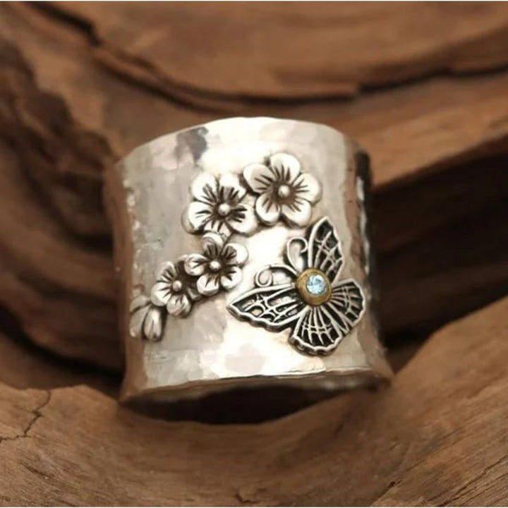 Bijenbloem Vlinder Brede Ring