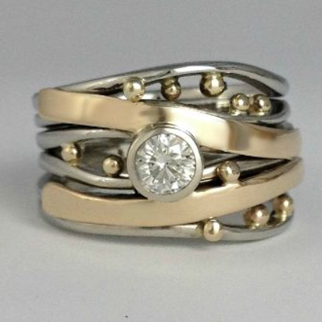 Royal - Vintage Gouden Zirkonia Ring