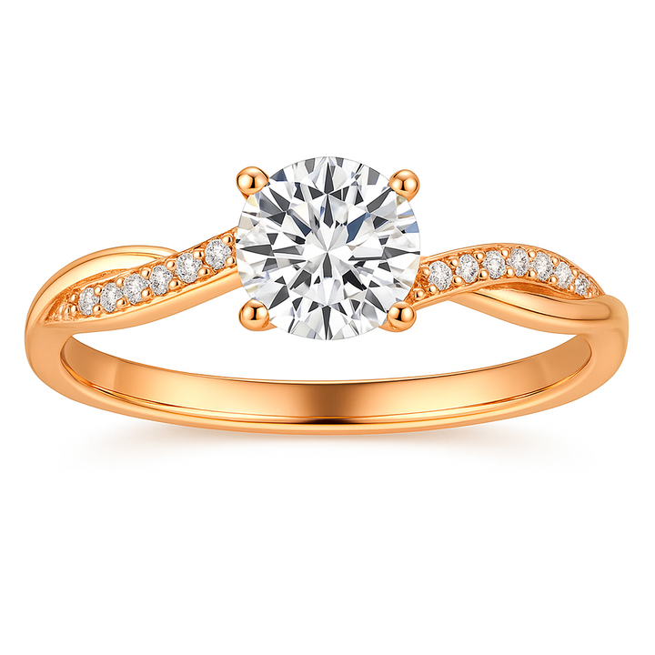 Gouden gedraaide ring
