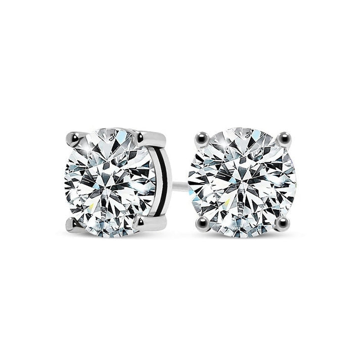 Elegante oorbellen van wit goud met subtiele glans