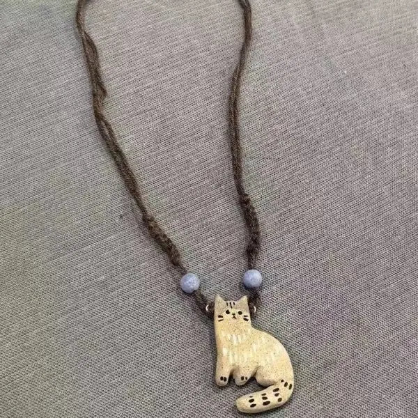 Vintage Kat Ster Hanger Ketting