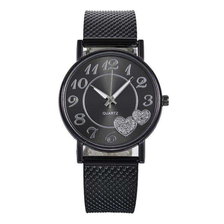 Minimalistische roségouden horloge met subtiele parel