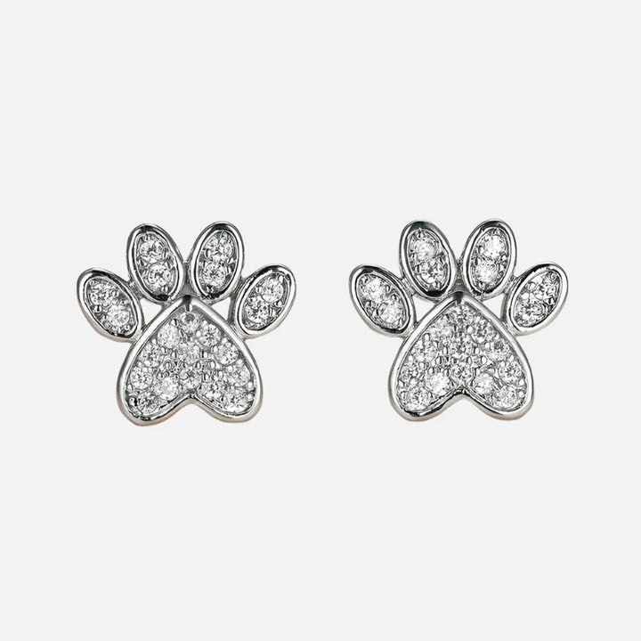 Witte Zirkonia Poot Studs – Hartvormig Ontwerp