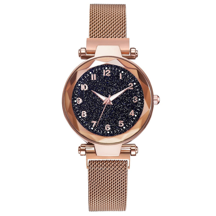 Elegante horloge met sterrenhemel