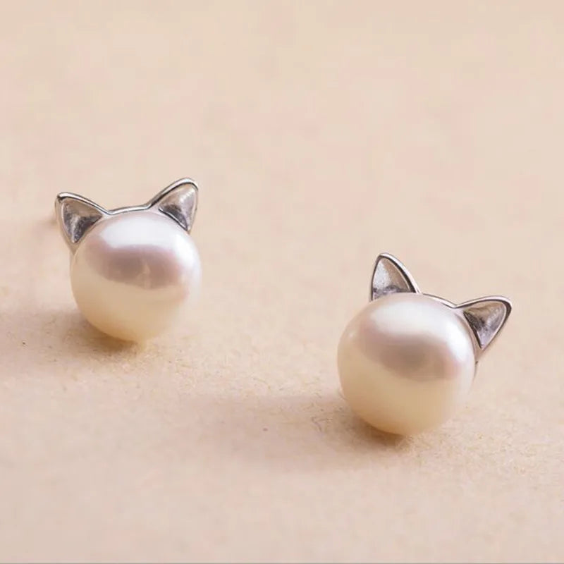 Mooie Parel Kat Ketting met Bonus Oorbellen + Ring