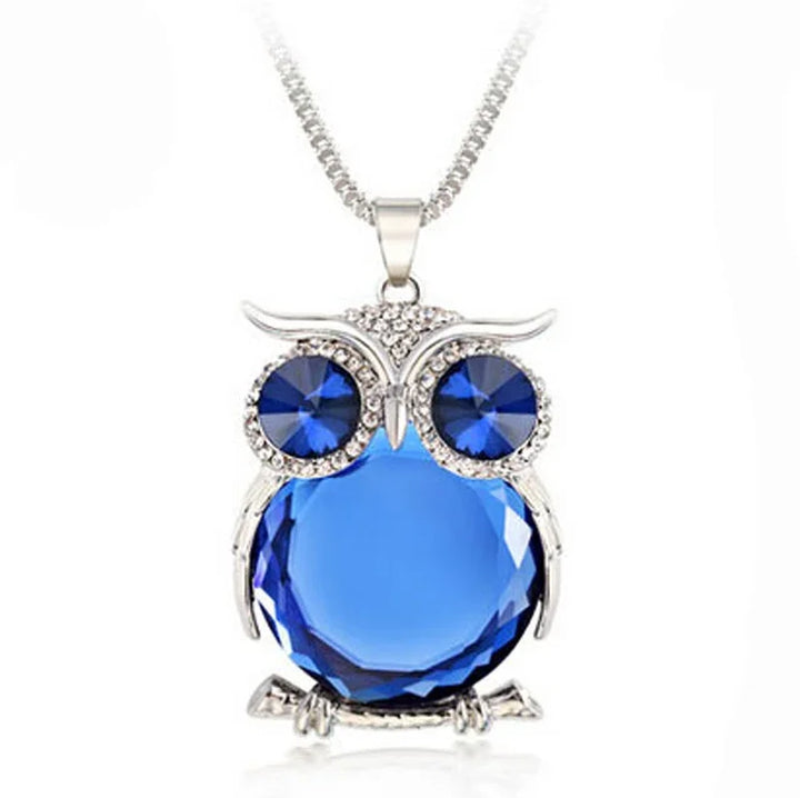 Kristallen Uil Hanger Ketting