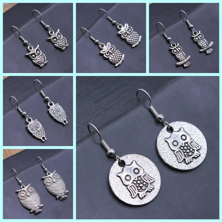 Vintage Uil Boheemse Dangle Oorbellen