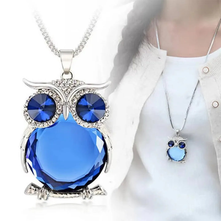Kristallen Uil Hanger Ketting