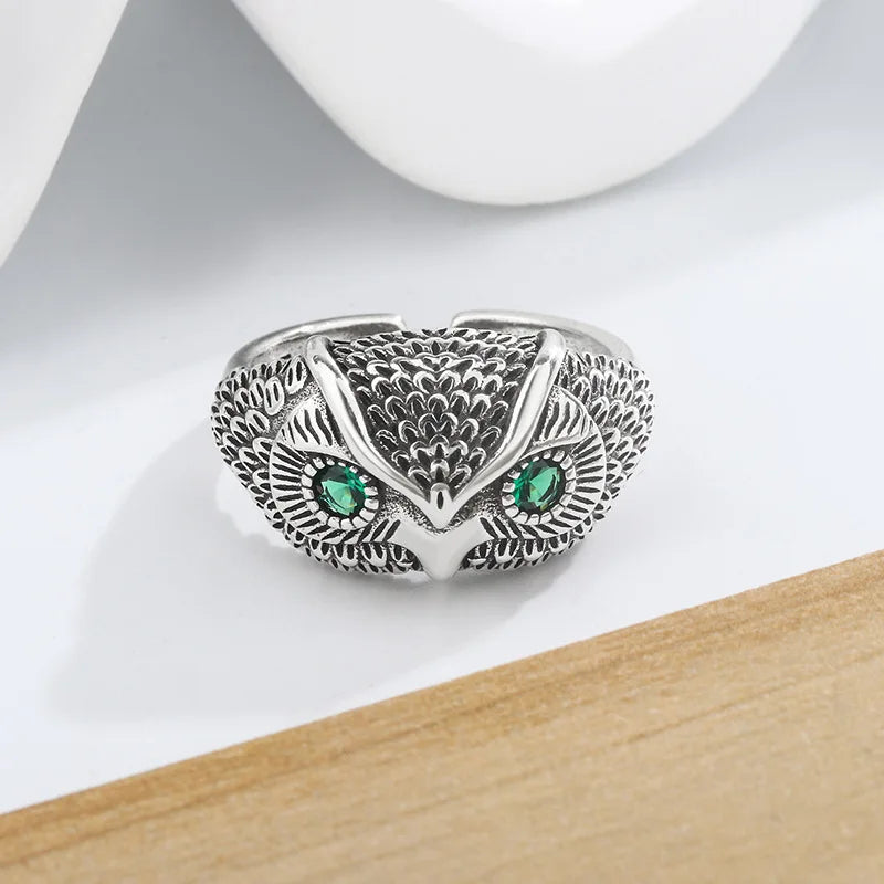 Sterling Zilveren Uil Ring