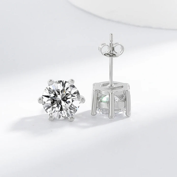 Elegante oorbellen van wit goud met subtiele glans