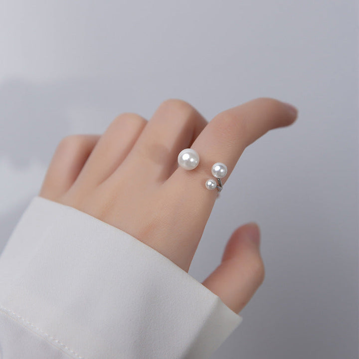 Elegante zoetwaterparel ring met verfijnde verstelbaarheid