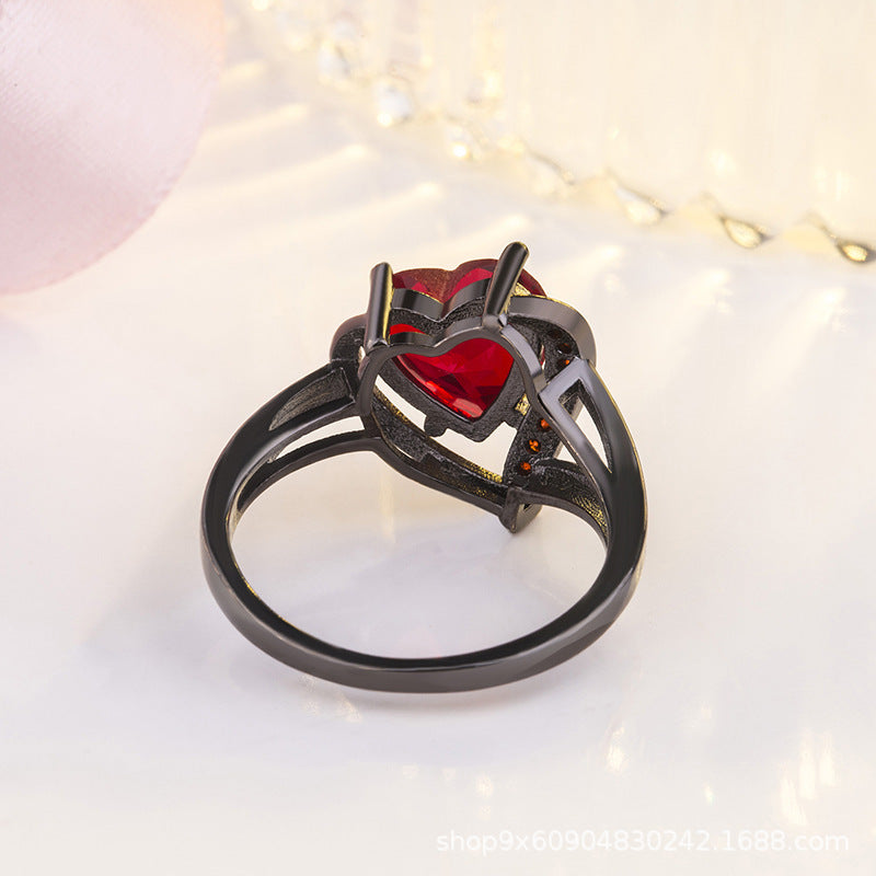 Elegante rozenring van wit goud