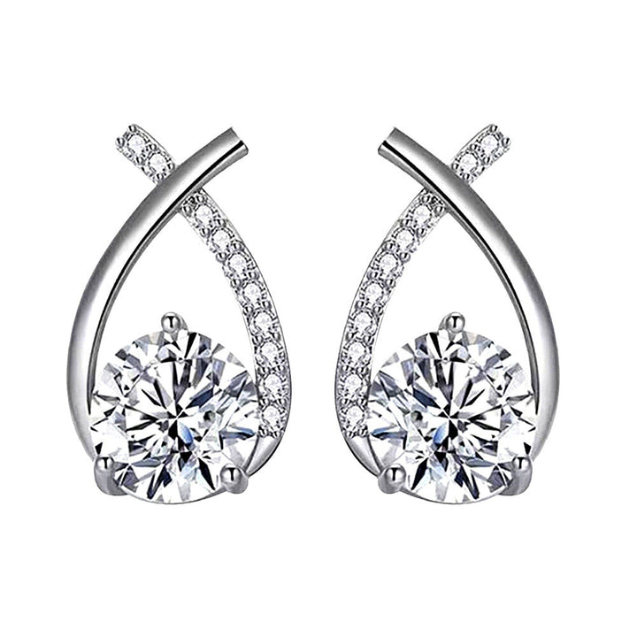 Elegante oorbellen van wit goud met subtiele glans