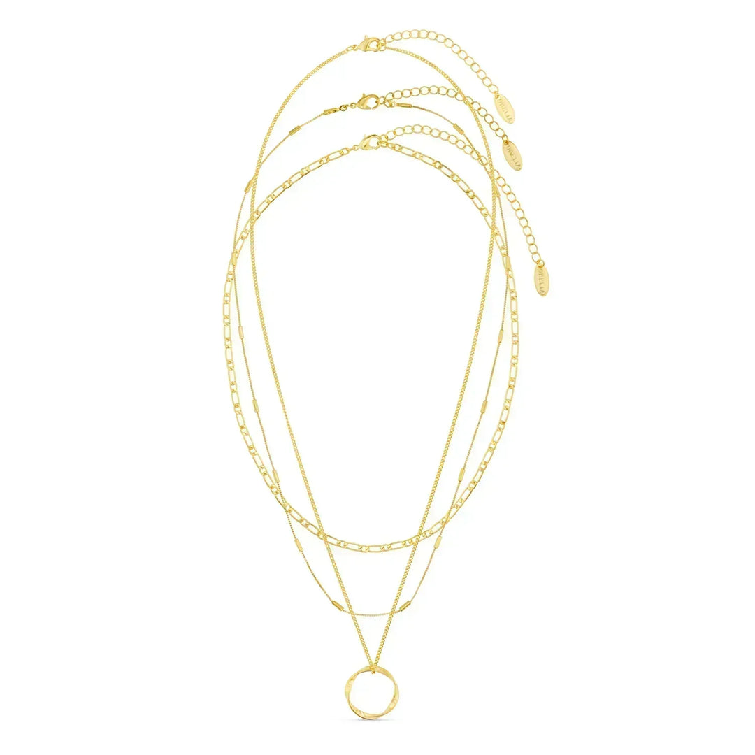 Elegante gouden cirkelketting met verfijnde afwerking