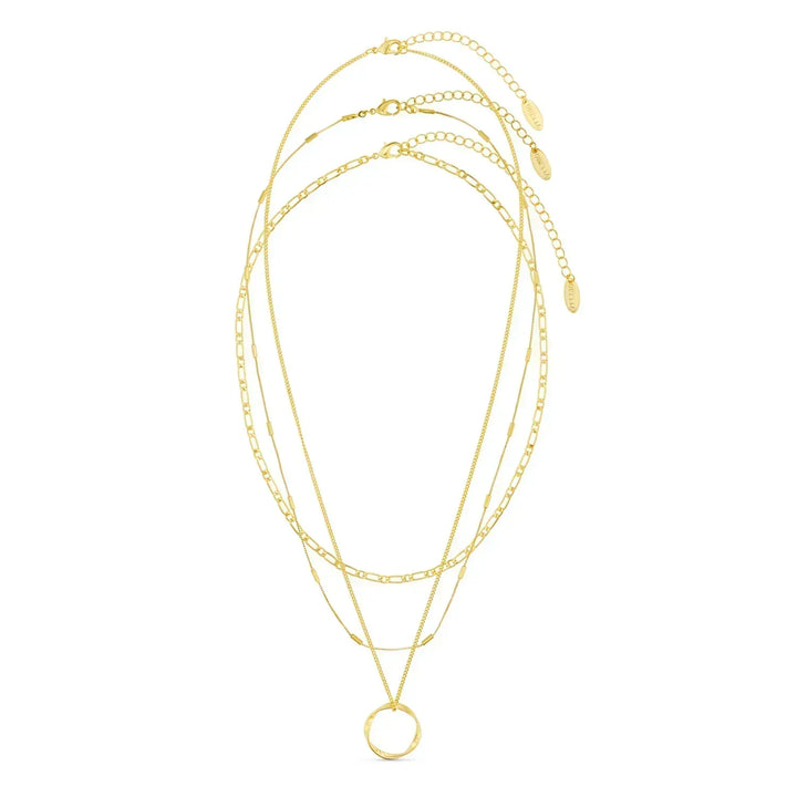 Elegante gouden cirkelketting met verfijnde afwerking