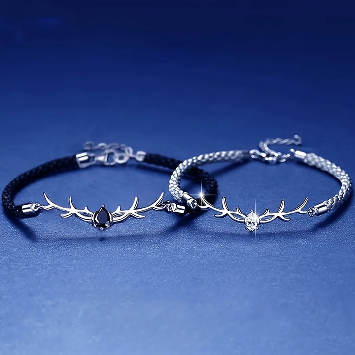 Hertengeweih Hart Armband met Zircon