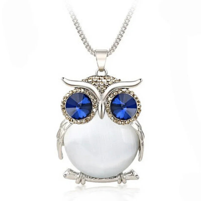 Kristallen Uil Hanger Ketting