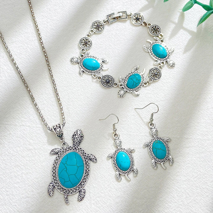 Turquoise Schildpad Sieradenset