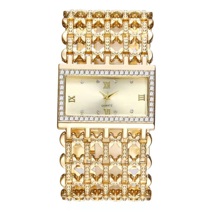 Minimalistische roségouden horloge met subtiele schakelketting