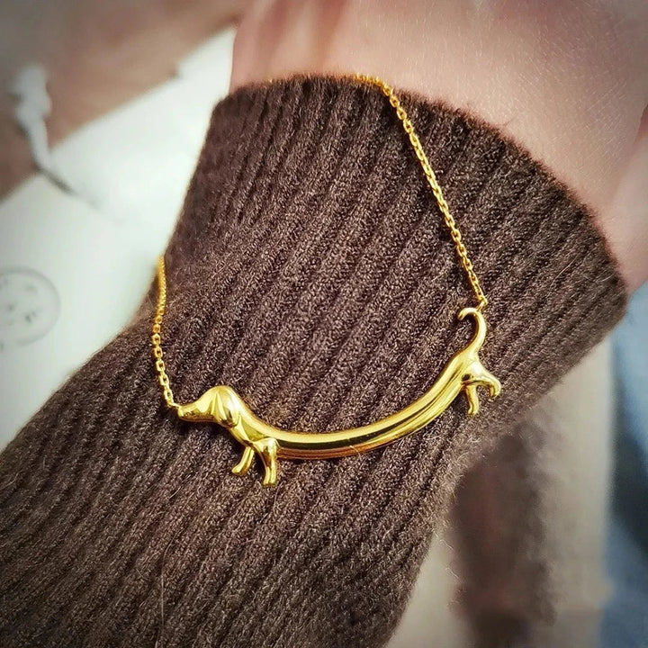 Gouden Teckel Ketting