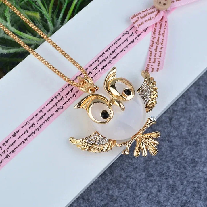 Opal Uil Wijsheid Hanger Ketting