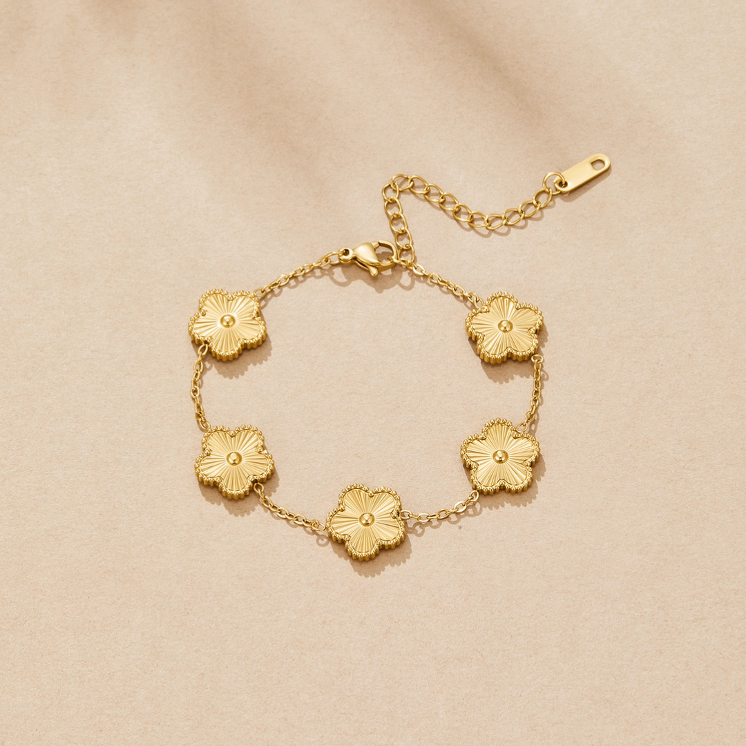 Gouden Klaver Armband