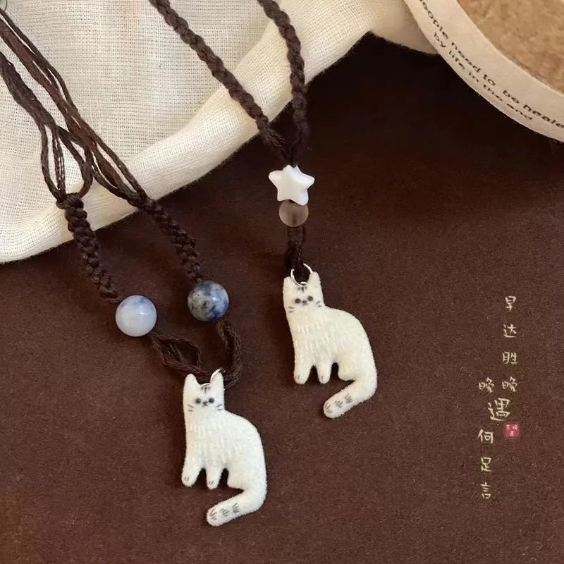 Vintage Kat Ster Hanger Ketting