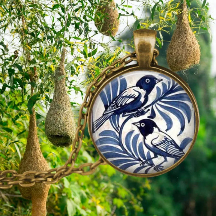 Bosgeest Dier Glas Hanger Ketting