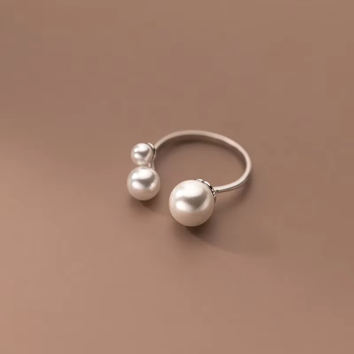 Elegante zoetwaterparel ring met verfijnde verstelbaarheid